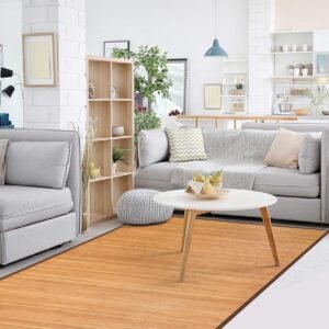 HAPPYGRILL Bamboo Area Rug