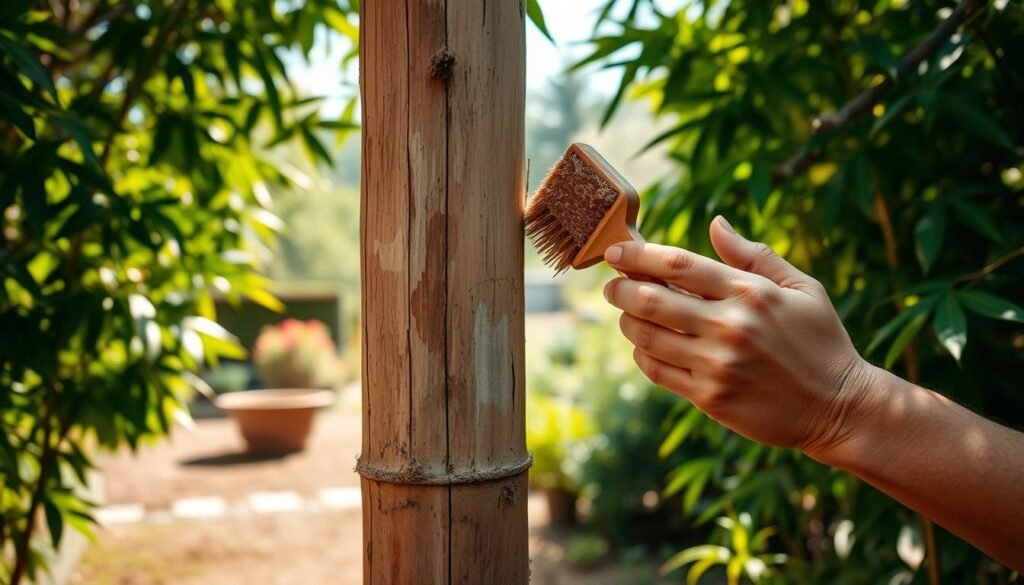 bamboo pole maintenance