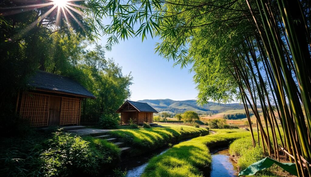 sustainability of bamboo huts